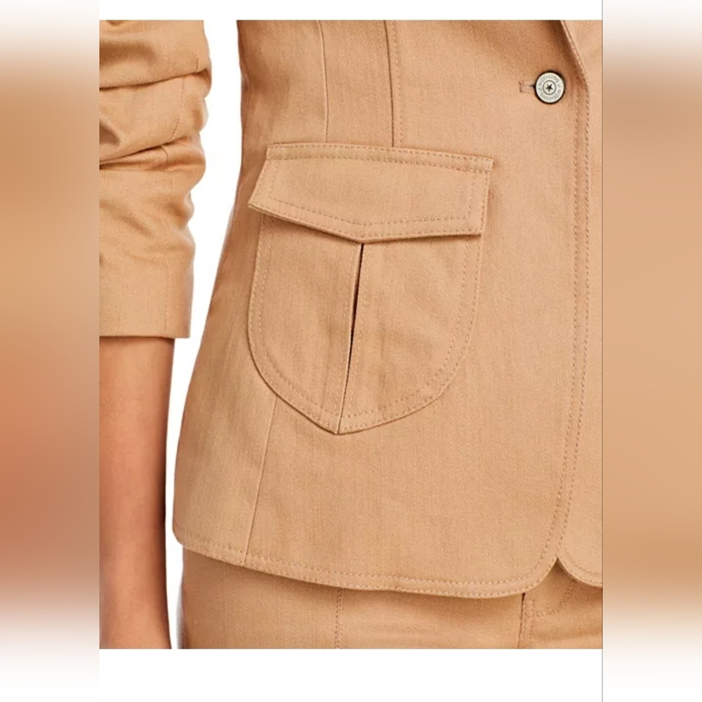 Cinq A Sept Cream Blazer with Ruched Sleeves - Picture 14 of 14